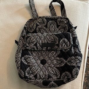 Vera Bradley Black and White Quilted Backpack
